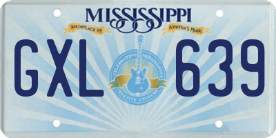 MS license plate GXL639