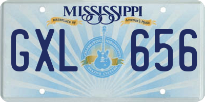 MS license plate GXL656