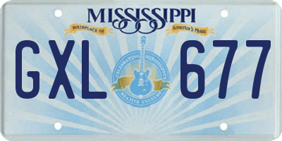 MS license plate GXL677