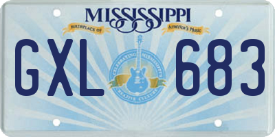 MS license plate GXL683