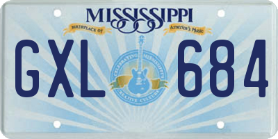 MS license plate GXL684