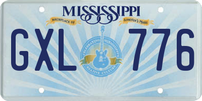 MS license plate GXL776