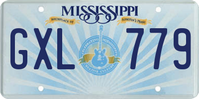 MS license plate GXL779