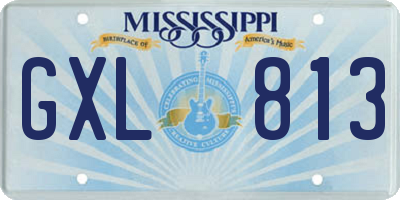 MS license plate GXL813