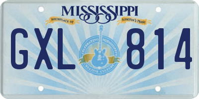 MS license plate GXL814