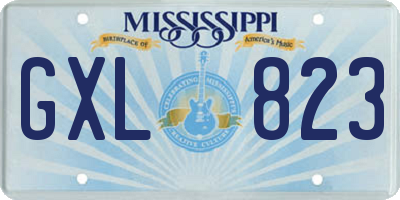 MS license plate GXL823