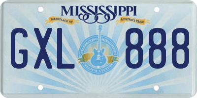 MS license plate GXL888