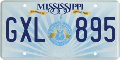 MS license plate GXL895