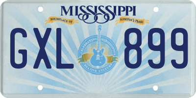 MS license plate GXL899