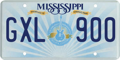 MS license plate GXL900