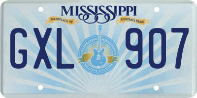MS license plate GXL907