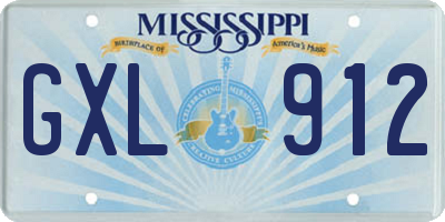 MS license plate GXL912