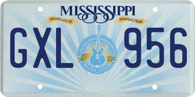 MS license plate GXL956
