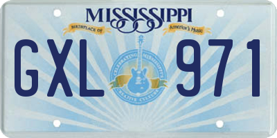 MS license plate GXL971