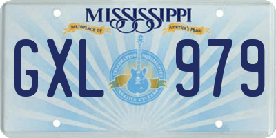 MS license plate GXL979