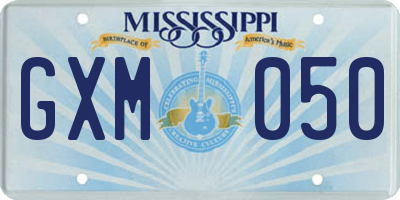 MS license plate GXM050