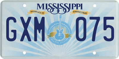 MS license plate GXM075