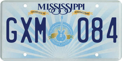 MS license plate GXM084