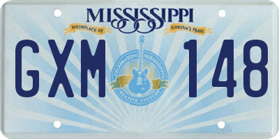 MS license plate GXM148