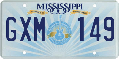 MS license plate GXM149