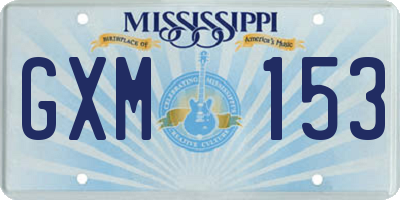 MS license plate GXM153