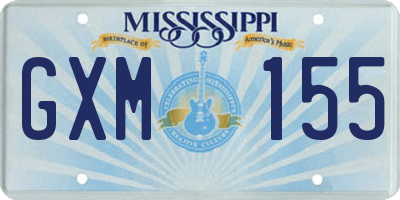 MS license plate GXM155