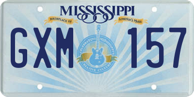 MS license plate GXM157