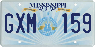 MS license plate GXM159