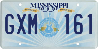 MS license plate GXM161