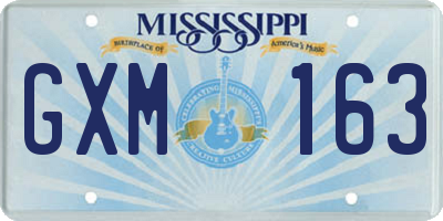 MS license plate GXM163