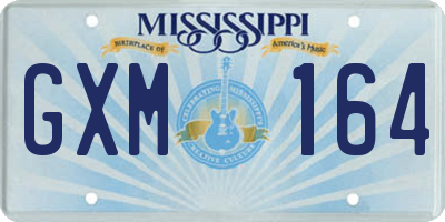 MS license plate GXM164