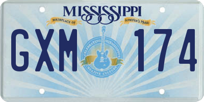MS license plate GXM174