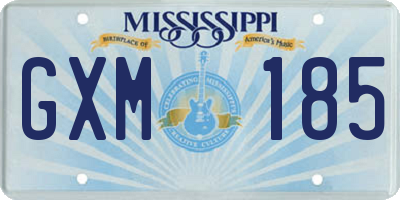 MS license plate GXM185