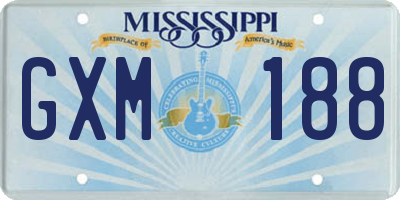 MS license plate GXM188