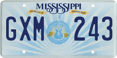MS license plate GXM243