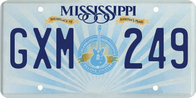MS license plate GXM249