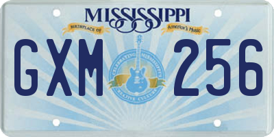 MS license plate GXM256