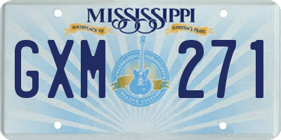 MS license plate GXM271