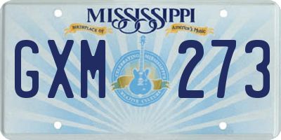 MS license plate GXM273