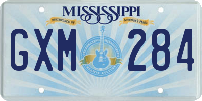 MS license plate GXM284
