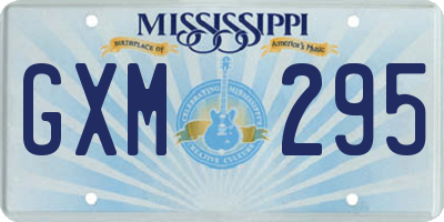 MS license plate GXM295