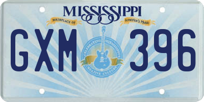MS license plate GXM396