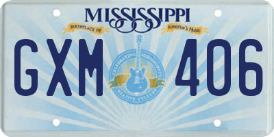 MS license plate GXM406