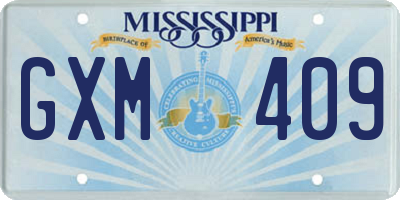 MS license plate GXM409