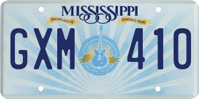 MS license plate GXM410