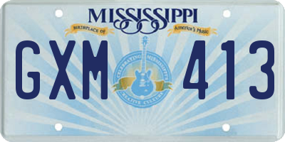 MS license plate GXM413