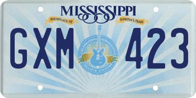 MS license plate GXM423