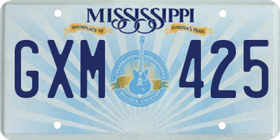 MS license plate GXM425