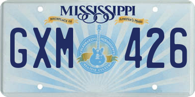 MS license plate GXM426