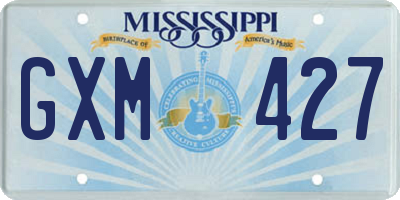 MS license plate GXM427